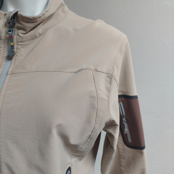 Sherpa Adventure Gear Tan Jacket Size Large Full Zip Tactel CoolMax Light - Picture 12 of 14